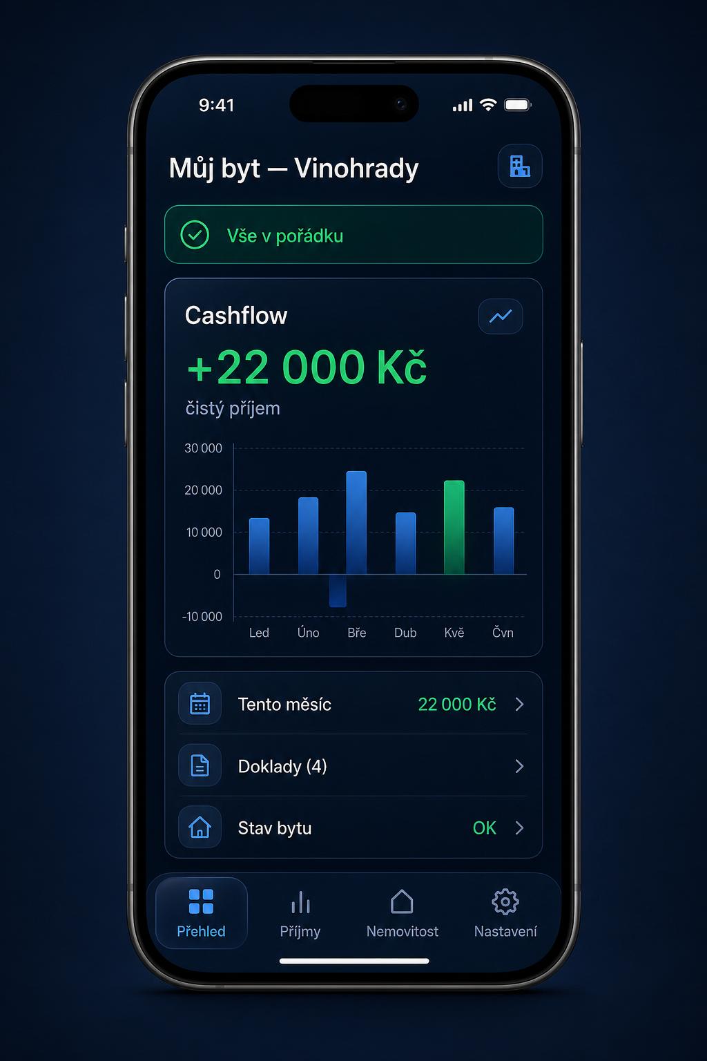Náhled mobilní verze klientské zóny.